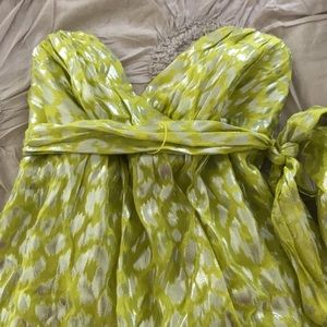 Trina Turk strapless blouson top